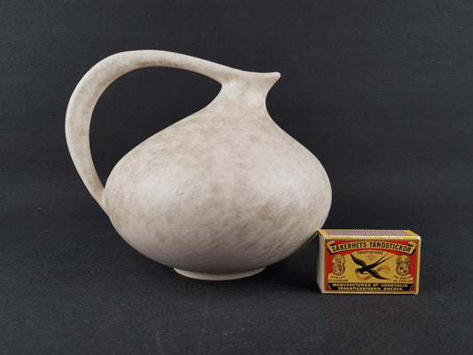 Vintage RUSCHA KERAMIK Iconic Beige Pitcher Vase 313 West German Pottery 1960 1970s