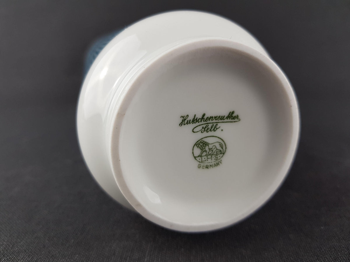 Vintage HUTSCHENREUTHER SELB Porcelain Vase Geomatric Decor West Germany 1960 1970s
