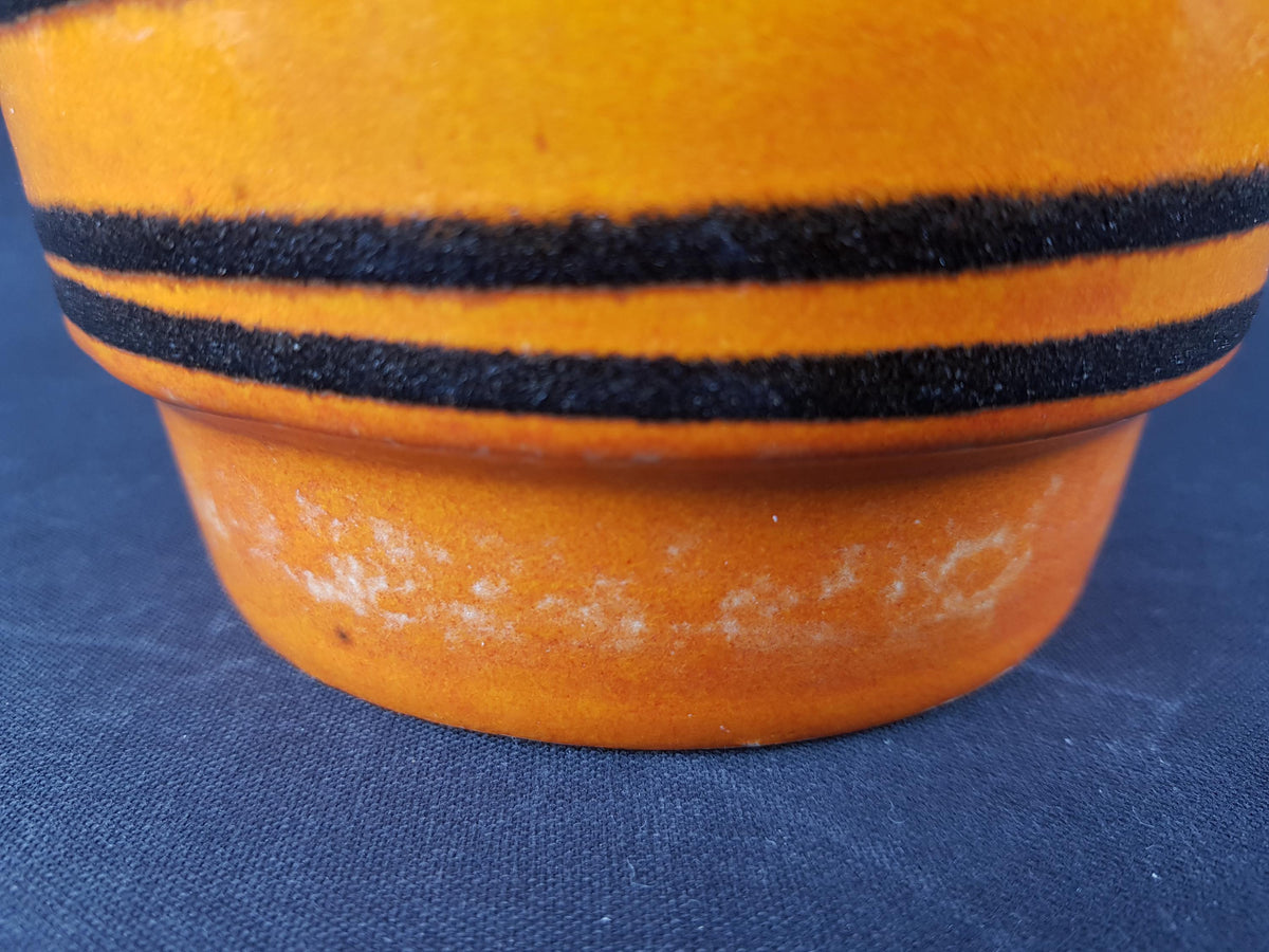 Vintage FOHR KERAMIK Orange Fat Lava Planter / Flower Pot West German Pottery 1960-70s