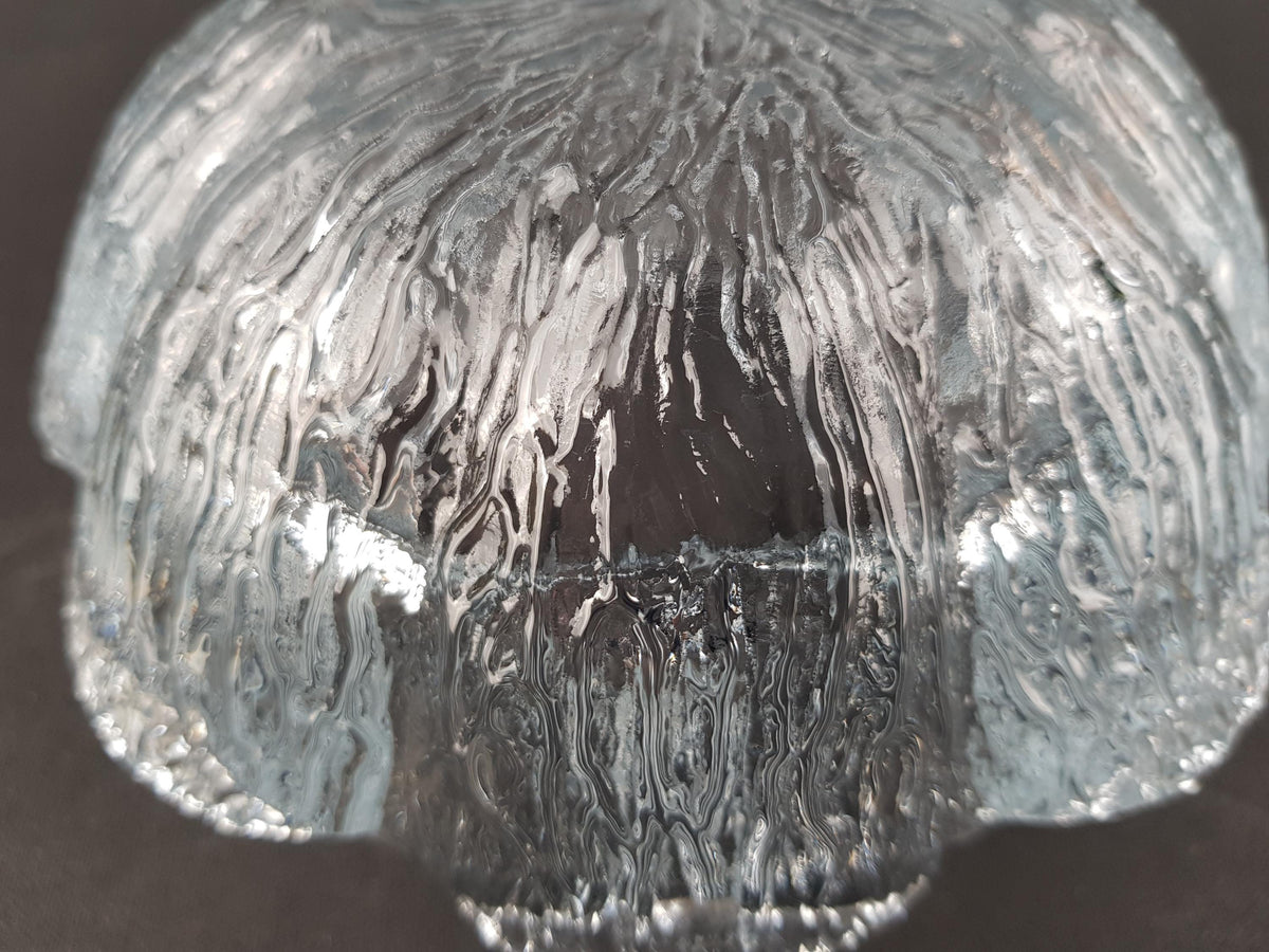 Vintage HOLMEGAARD Glass Bowl Candle Holder Akande by Sidse Werner 1970s