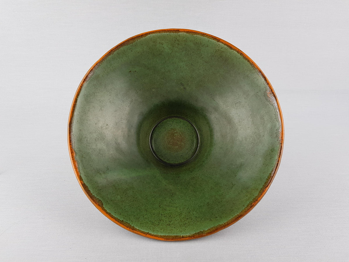 Vintage GMUNDNER KERAMIK Brown Green Bowl from Austria 1970s