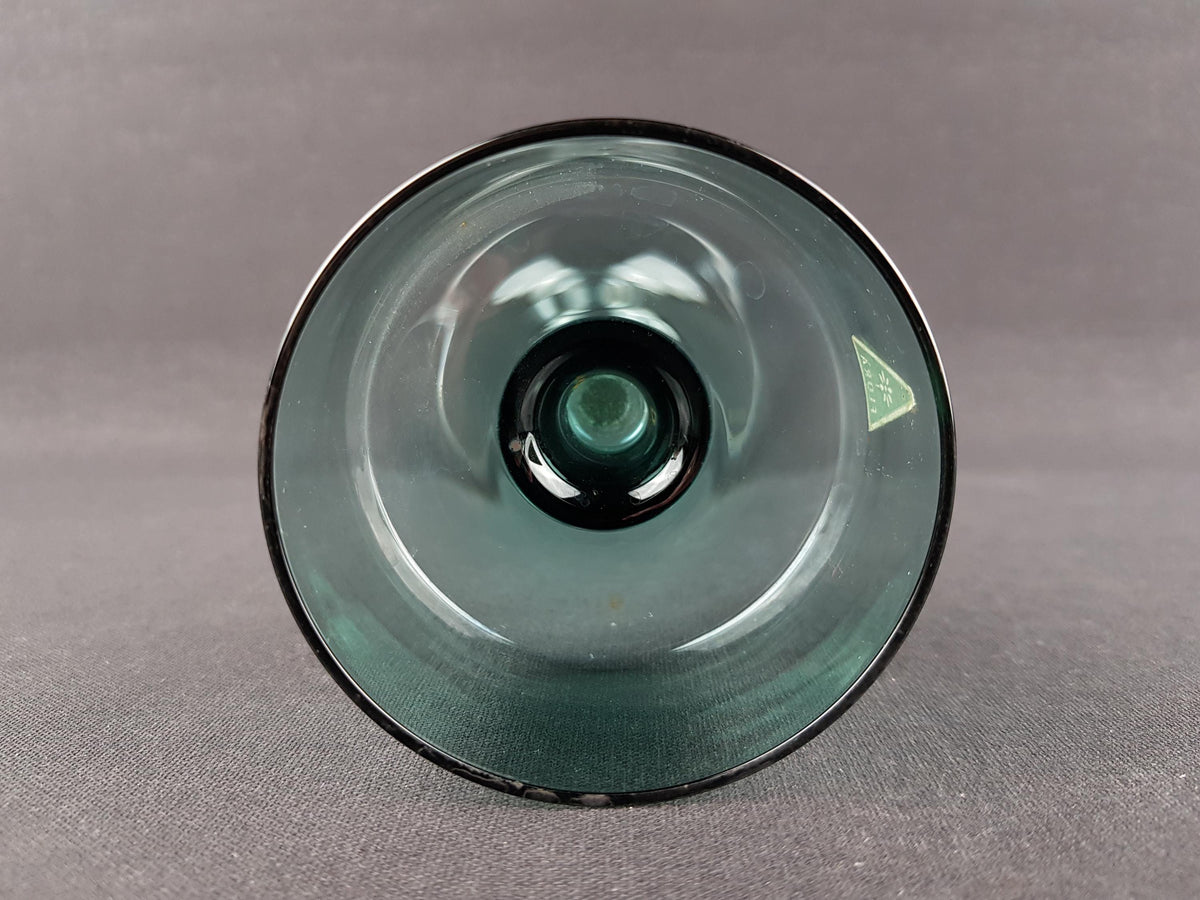 Vintage FLORA Glass Vase Candle Holder Scandinavian Art Glass Sweden 1960s 1970s