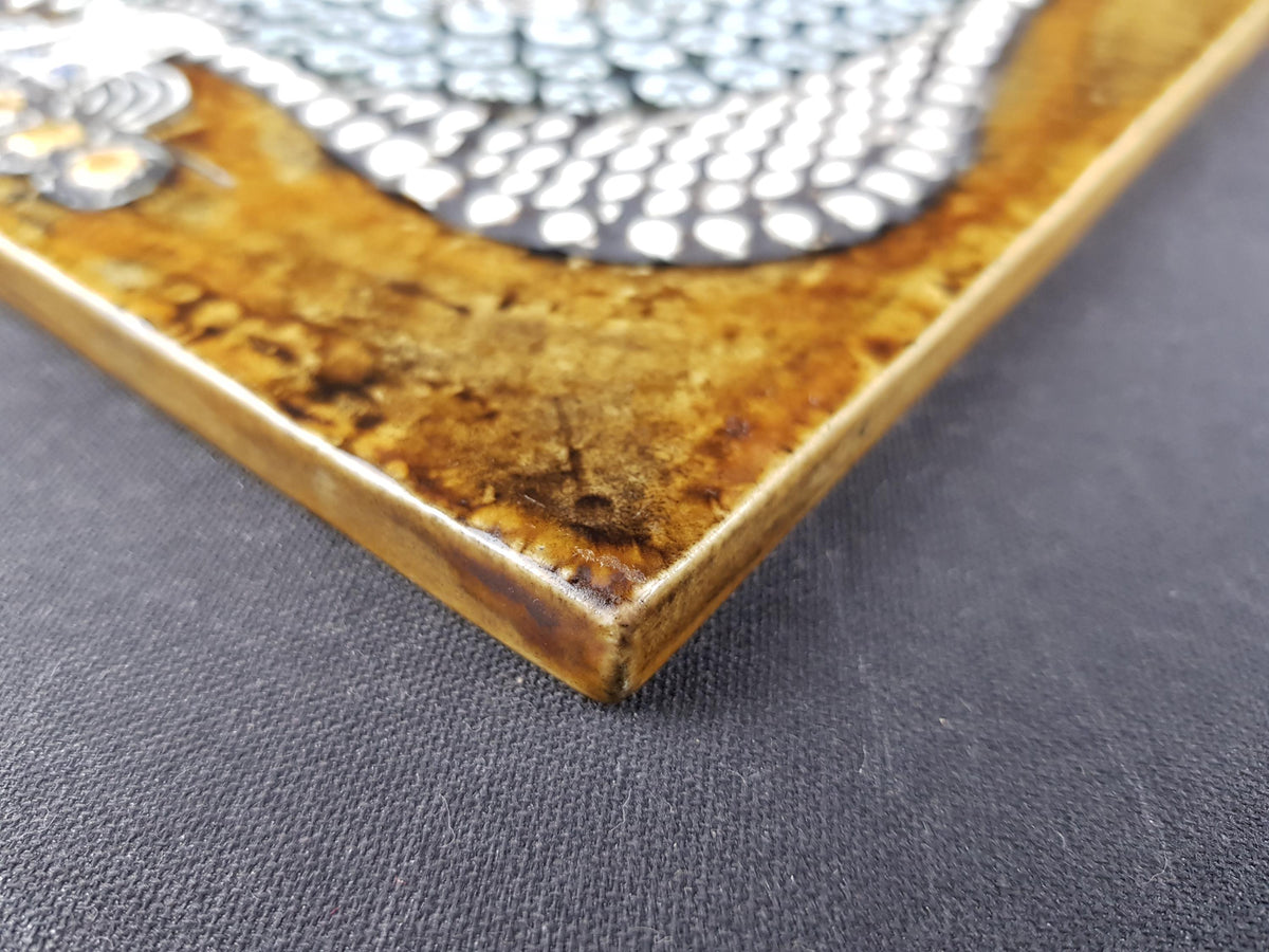 Vintage LISA LARSON for Gustavsberg, "Dam" Tile from the UNIK Series Sweden 1962-1967s