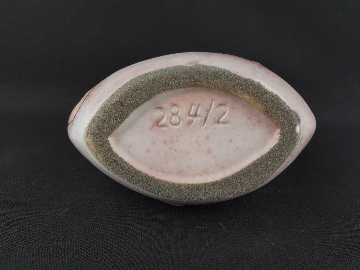Vintage OTTO Keramik Pink Fish Mouth Vase West German Pottery 1970-80s