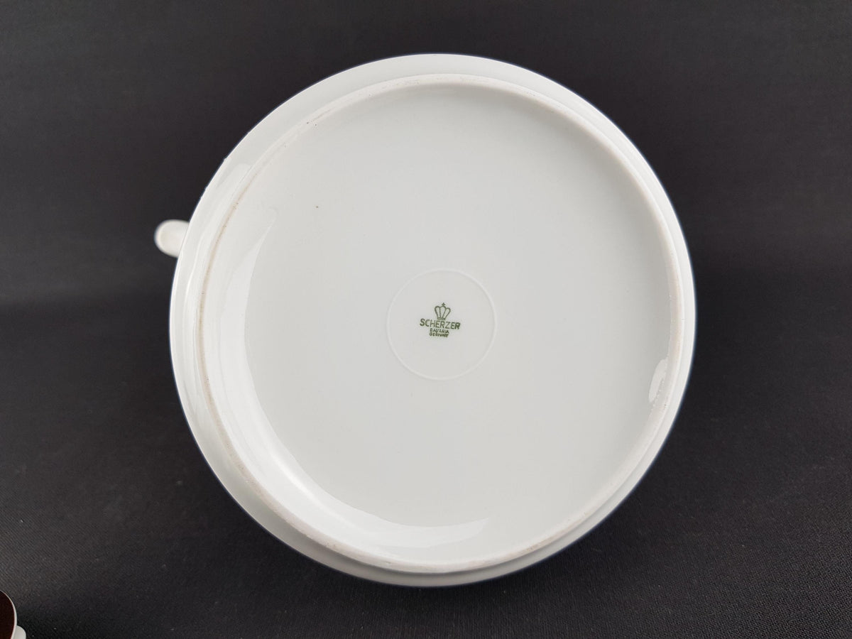 Vintage SCHERZER Porzellan Coffee Tea Pot Bavaria West Germany Mid Century Modern 1950s 1960s
