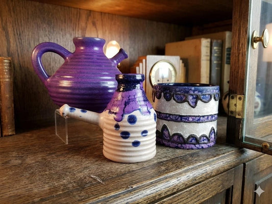 Vintage Set of 3 MAREI KERAMIK Watering Cans West German Pottery 1970s Starter Set