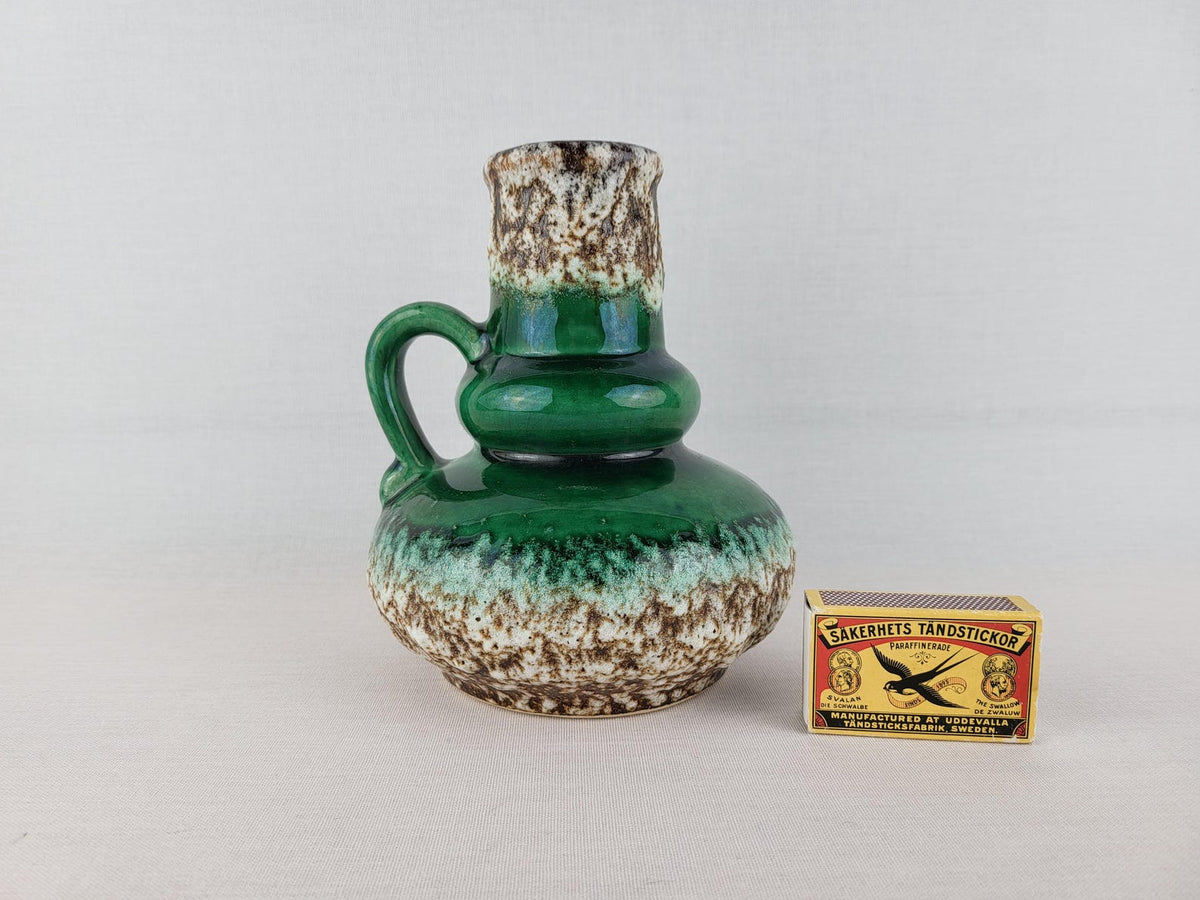 Vintage JOPEKO KERAMIK Green Fat Lava Jug Vase 402-16 West German Pottery 1970s — photo 3