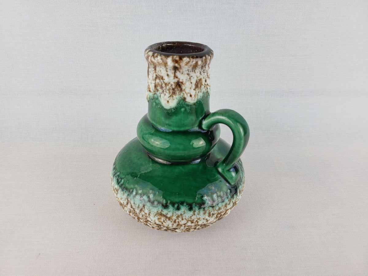 Vintage JOPEKO KERAMIK Green Fat Lava Jug Vase 402-16 West German Pottery 1970s — photo 5
