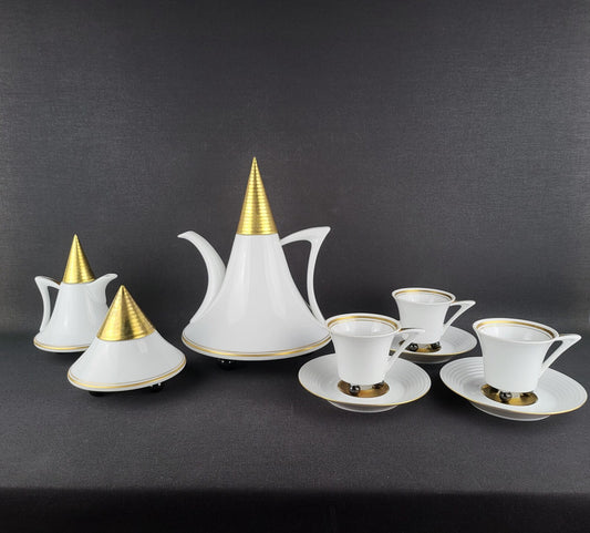 Vintage THUN STUDIO Obelisk Porcelain Coffee Tea Espresso Service Czech Republic 1990s — photo 1