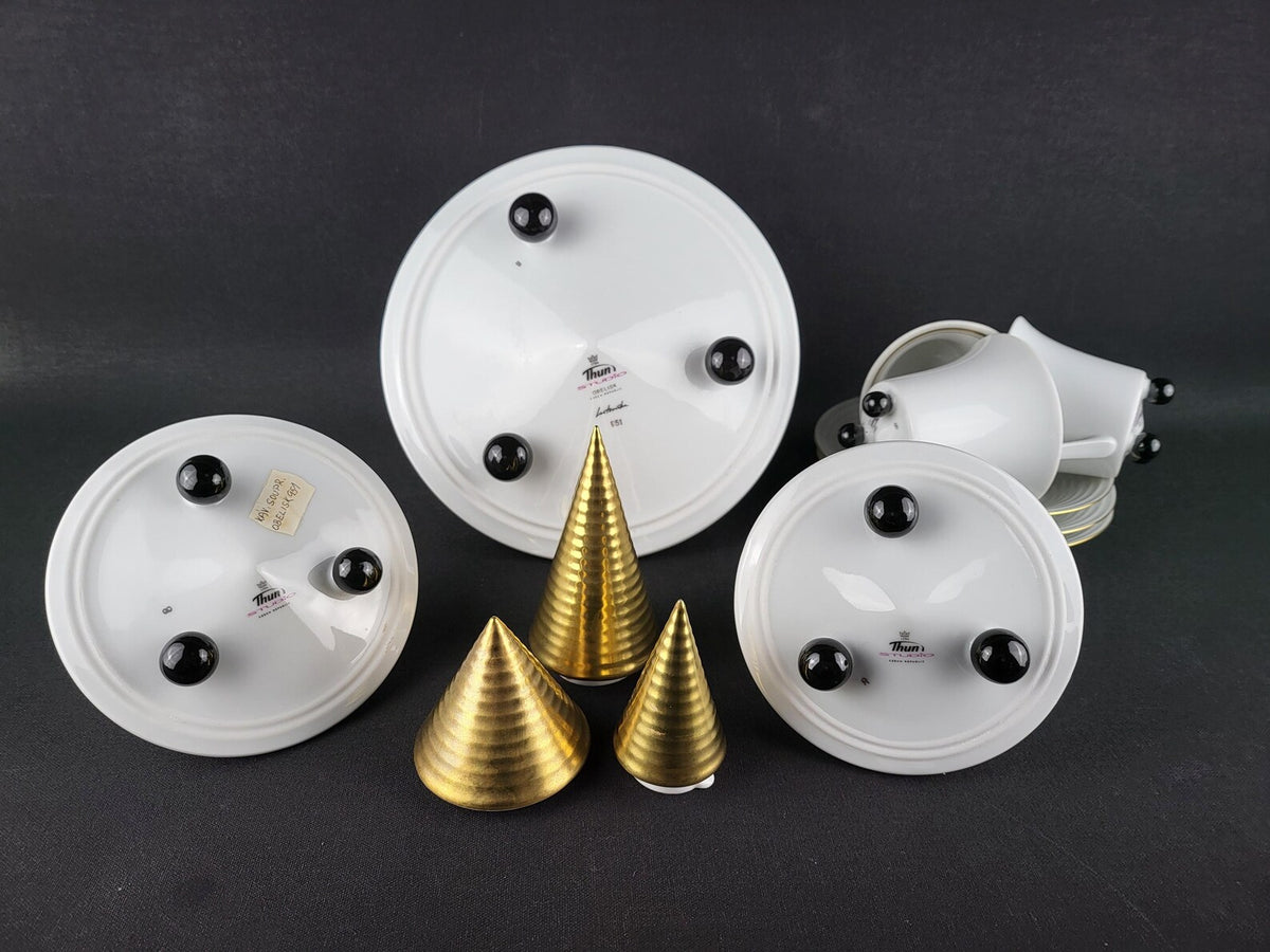 Vintage THUN STUDIO Obelisk Porcelain Coffee Tea Espresso Service Czech Republic 1990s — photo 8