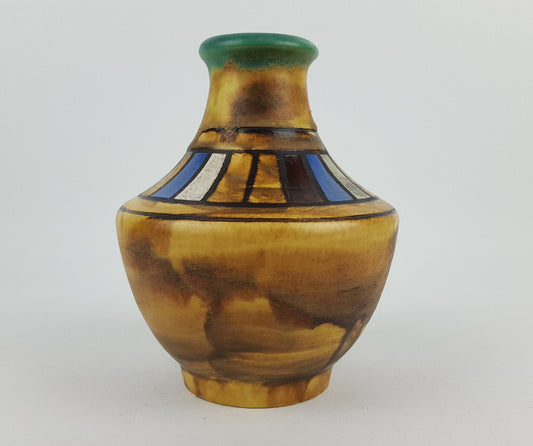 Vintage CERAMANO Vase with Meander decor, West German Pottery