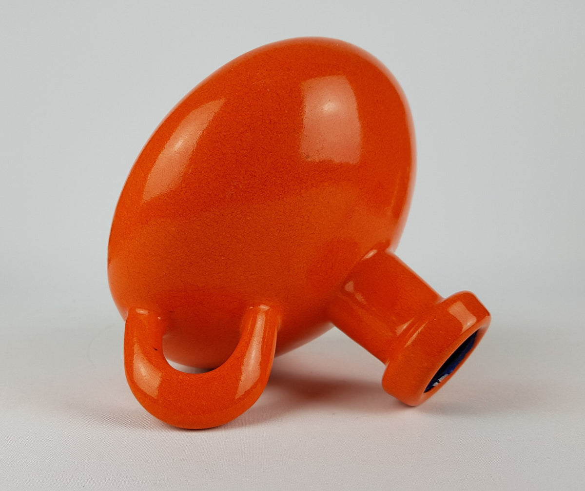 Vintage Orange OTTO Keramik Fat Lava vase, West German Pottery #