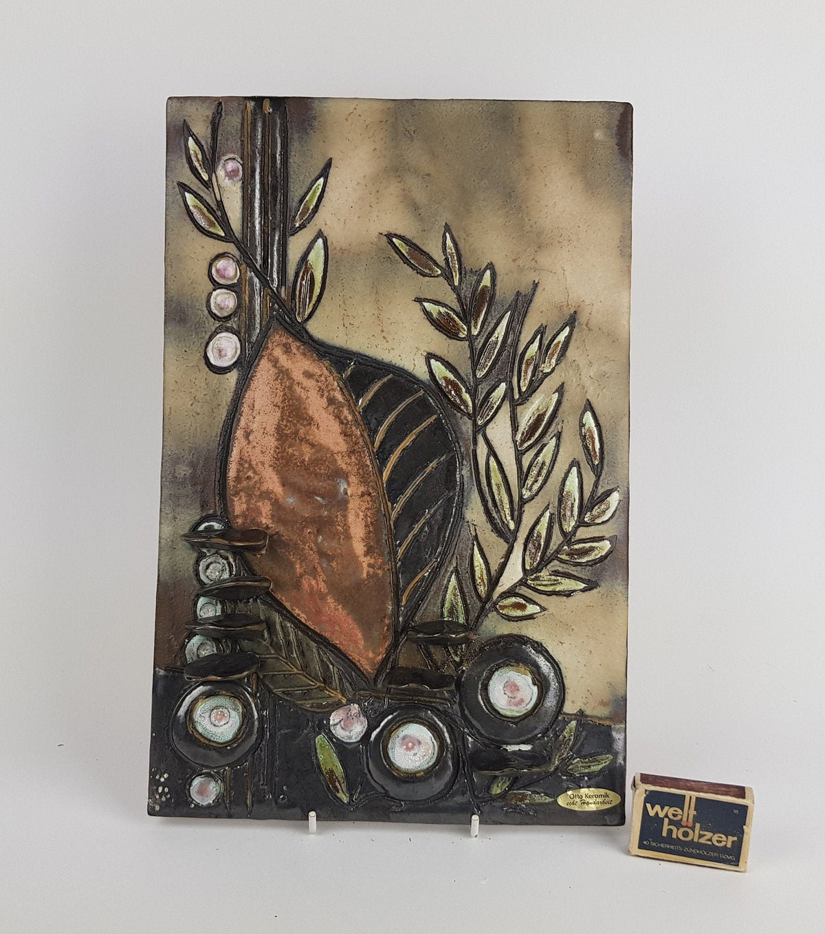 1995 - 2000 Vintage OTTO KERAMIK 3D Wall Plate Fat Lava