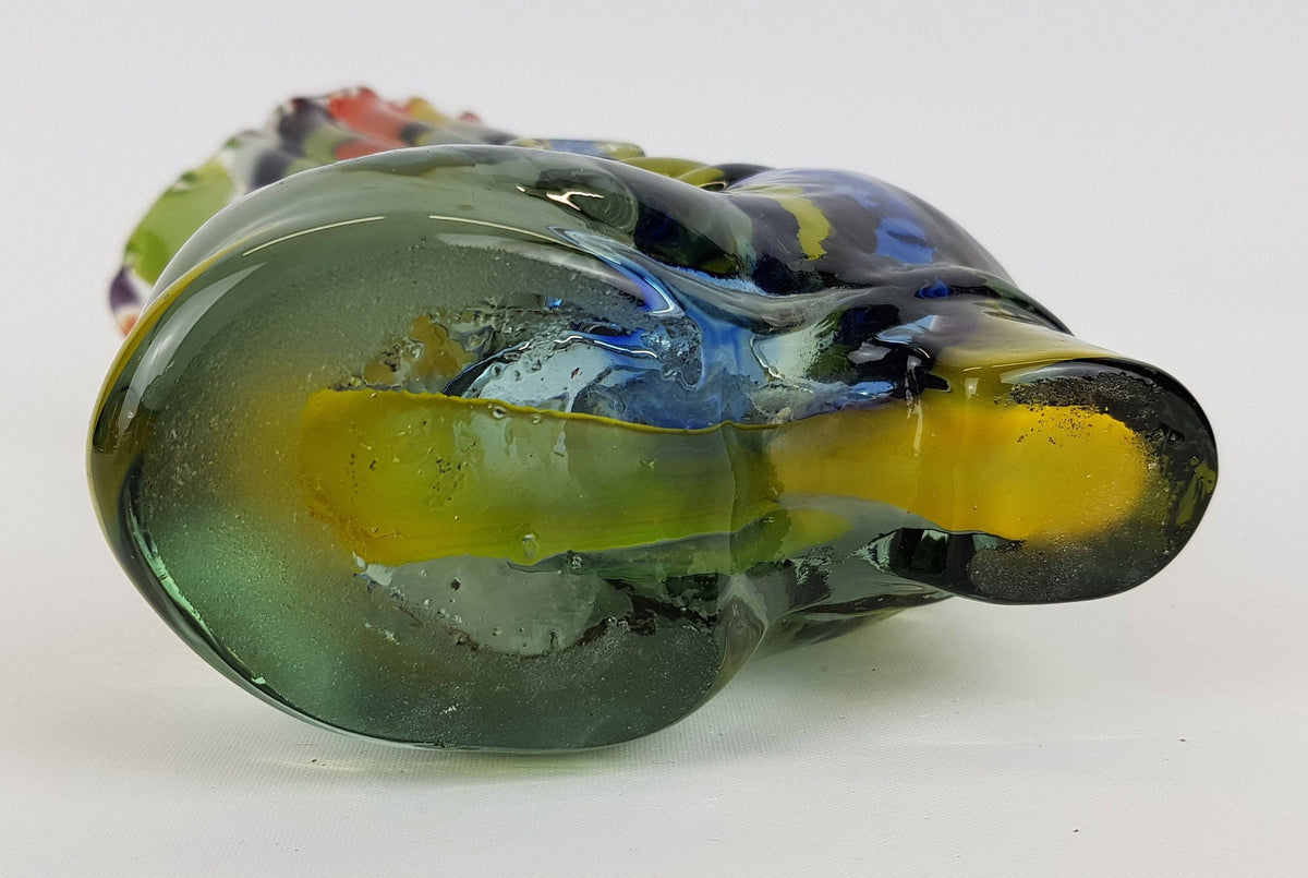 Vintage MURANO Blown Glass Art Multi Colored Boot, Italian Art #