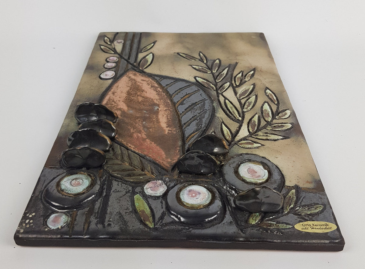 1995 - 2000 Vintage OTTO KERAMIK 3D Wall Plate Fat Lava
