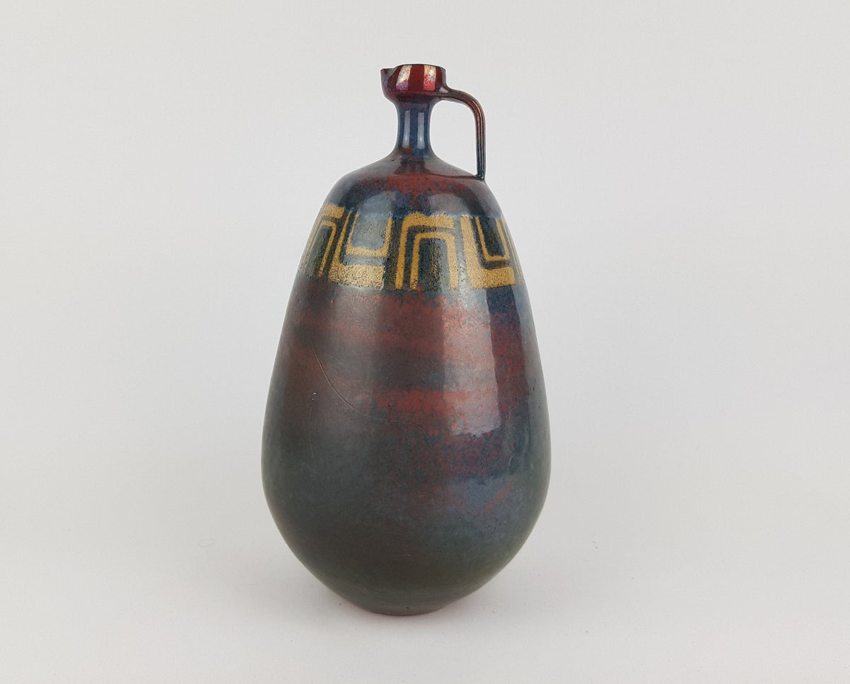 Vintage ELISABETH PLUQUET ULRICH Studio Art Pottery Design Jug Vase 1960-70s Bremen, West Germany