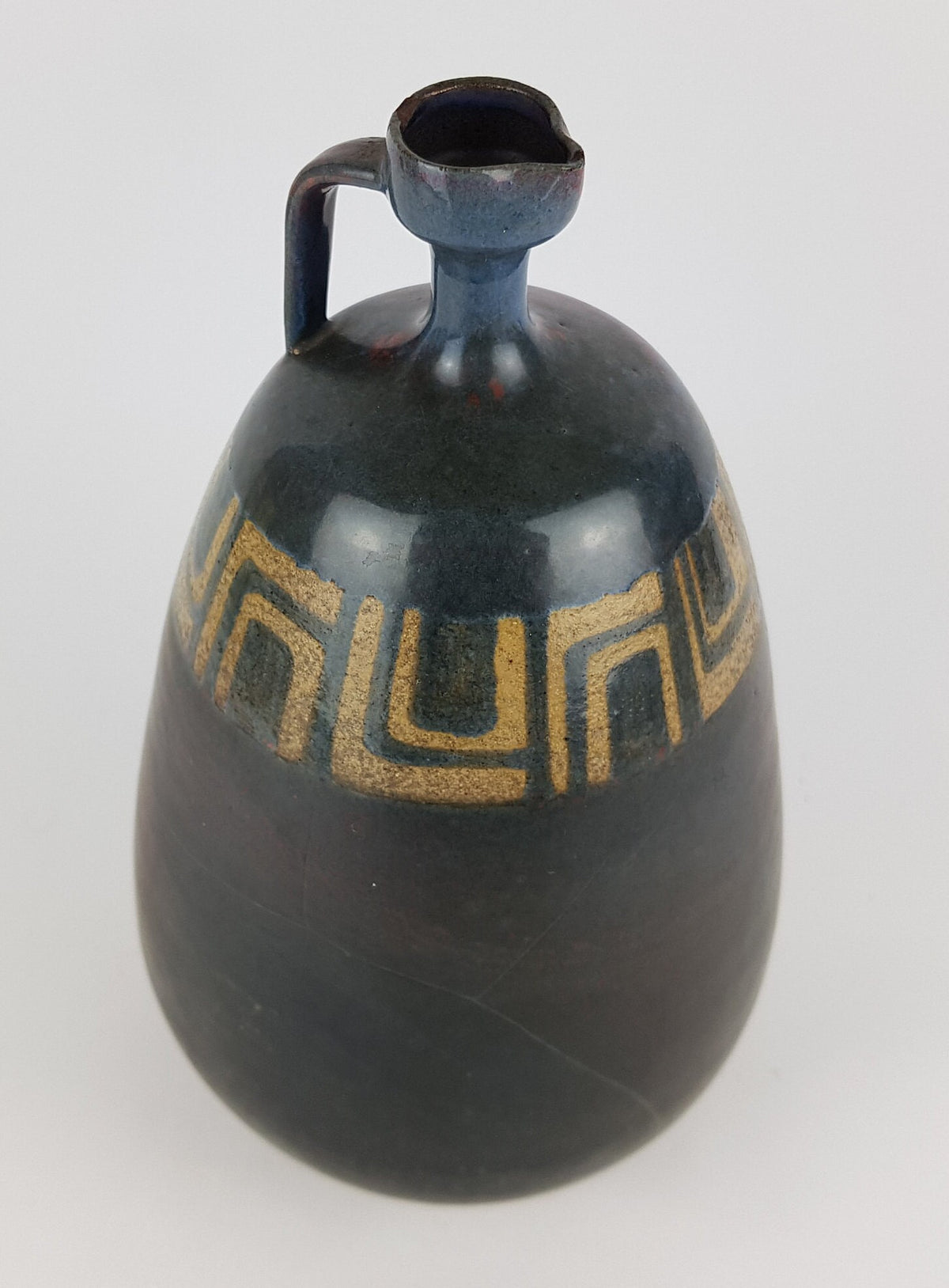 Vintage ELISABETH PLUQUET ULRICH Studio Art Pottery Design Jug Vase 1960-70s Bremen, West Germany
