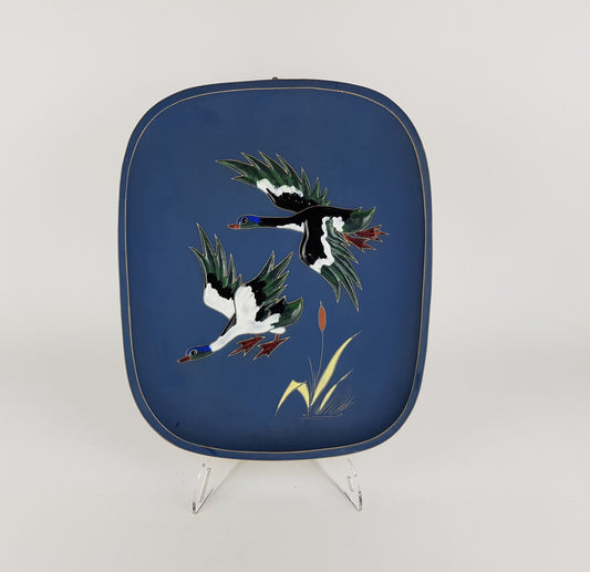 Vintage Wall Plate with 3D Duck Decor by ARNO KIECHLE Studio Art Pottery #