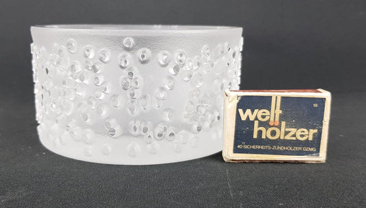 Vintage 1970s PEILL UND PUTZLER Frosted Glass Bowl, West Germany