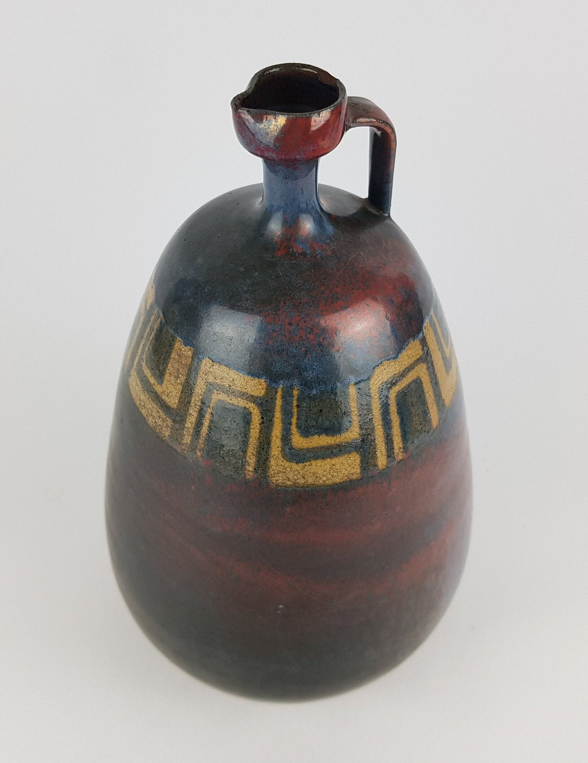Vintage ELISABETH PLUQUET ULRICH Studio Art Pottery Design Jug Vase 1960-70s Bremen, West Germany