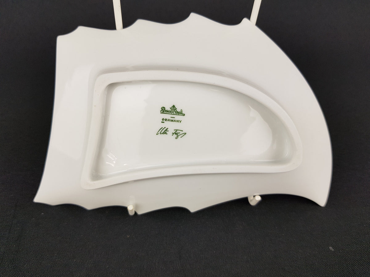 Vintage ROSENTHAL STUDIO Porcelain Plate by Uta Feyl 60s 70s