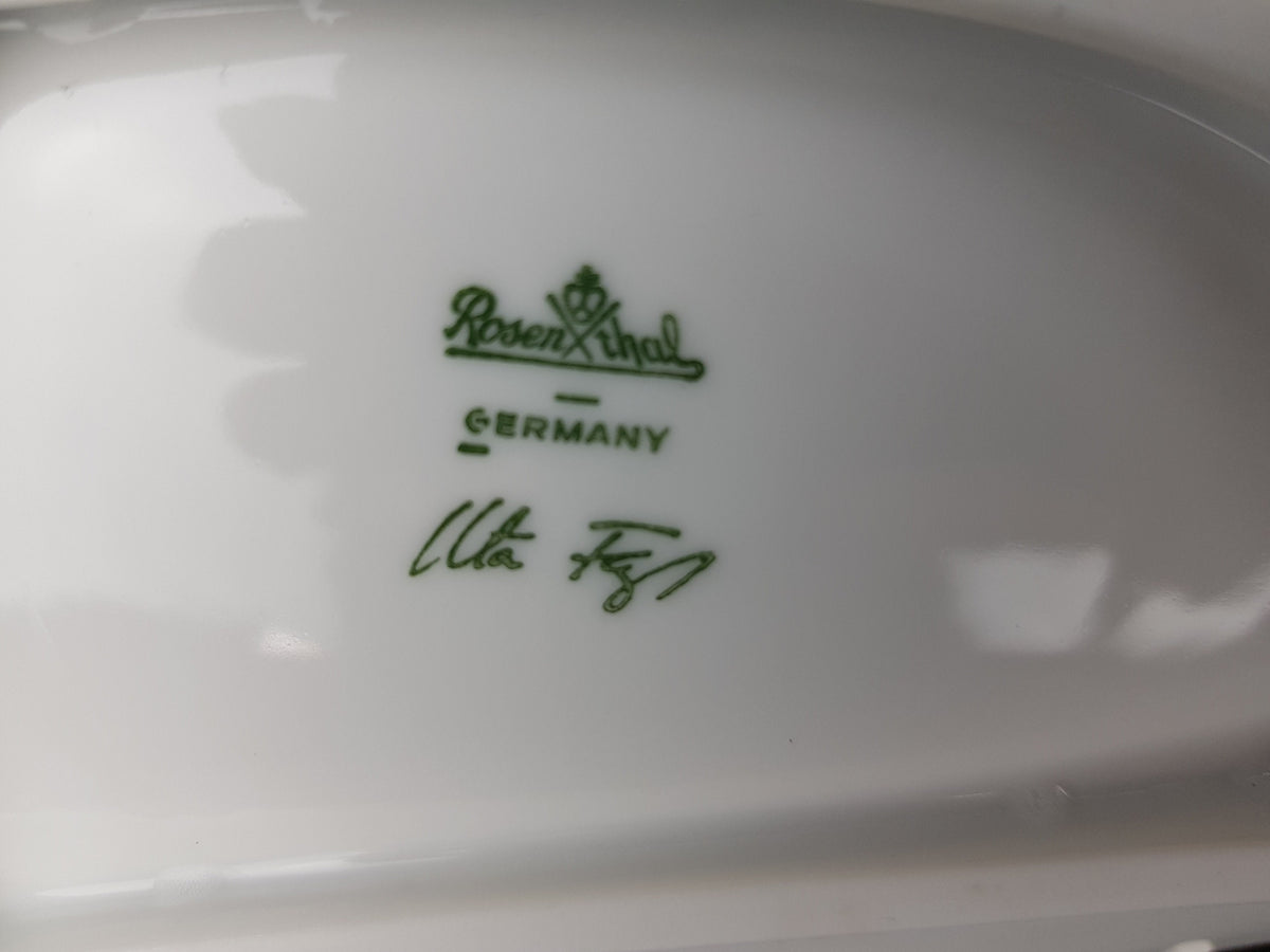 Vintage ROSENTHAL STUDIO Porcelain Plate by Uta Feyl 60s 70s