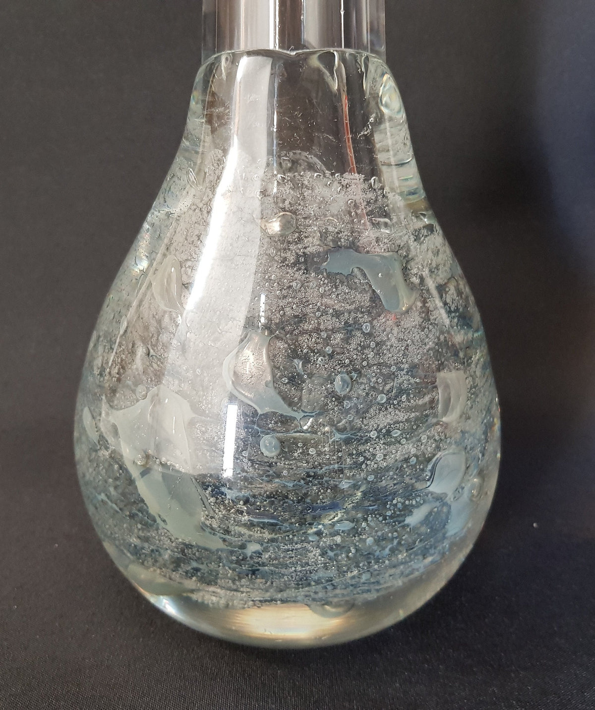 Vintage 1960s PEILL UND PUTZLER Glass Vase Schleiergraphit, West Germany by Horst Tüselmann
