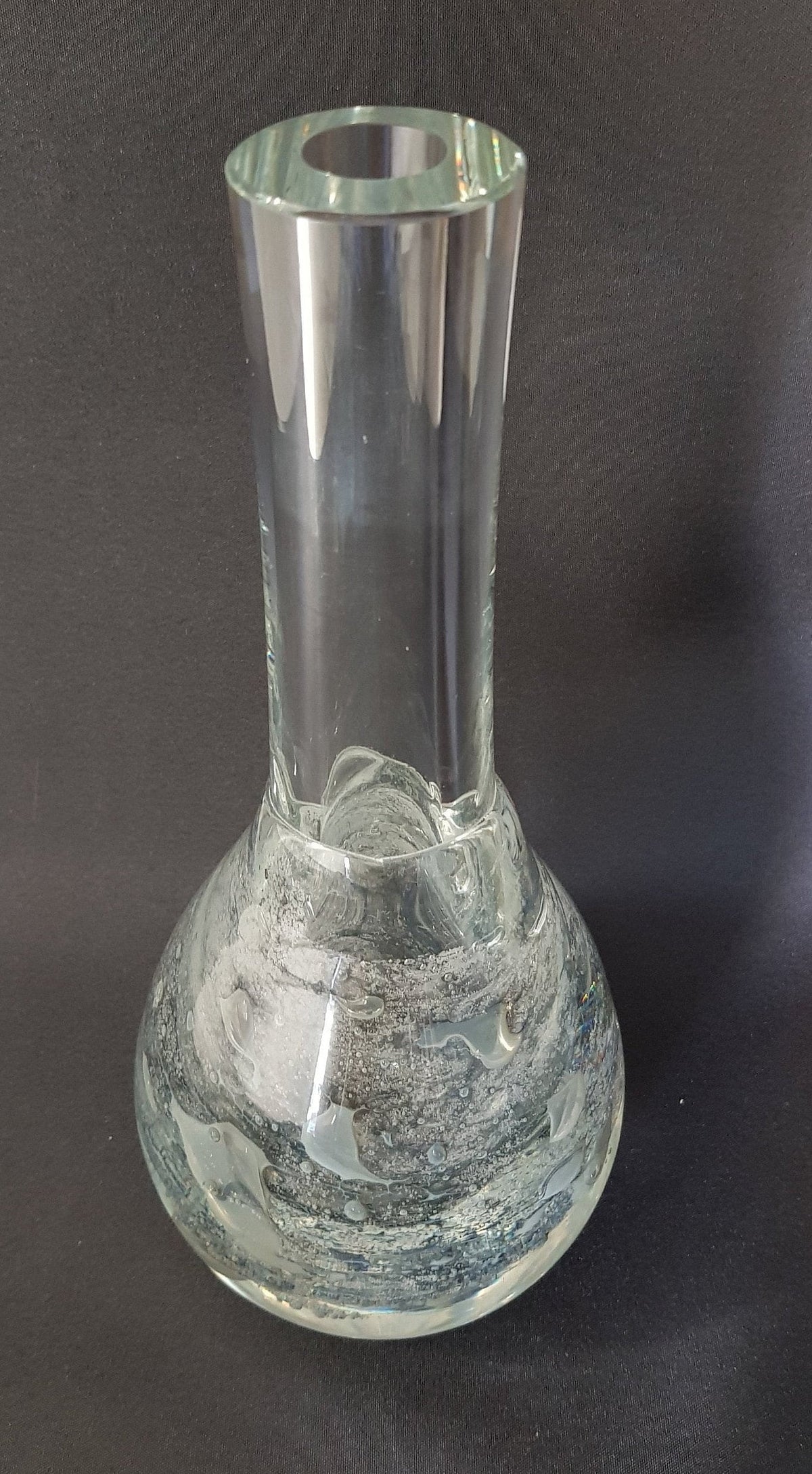 Vintage 1960s PEILL UND PUTZLER Glass Vase Schleiergraphit, West Germany by Horst Tüselmann