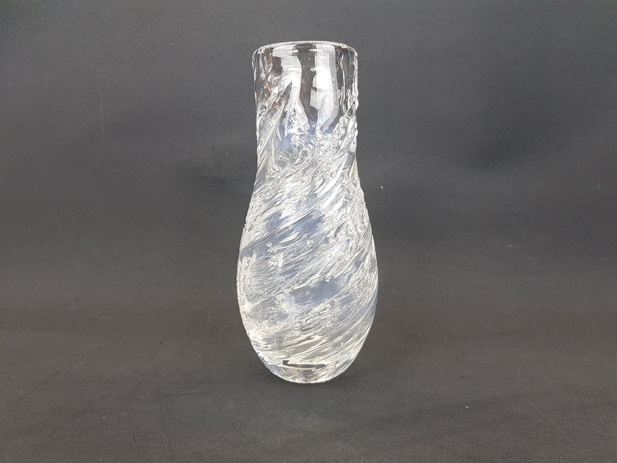 Vintage MALERAS GLASBRUK Swedisch Art Vase, signed by Folke Walving 1960s