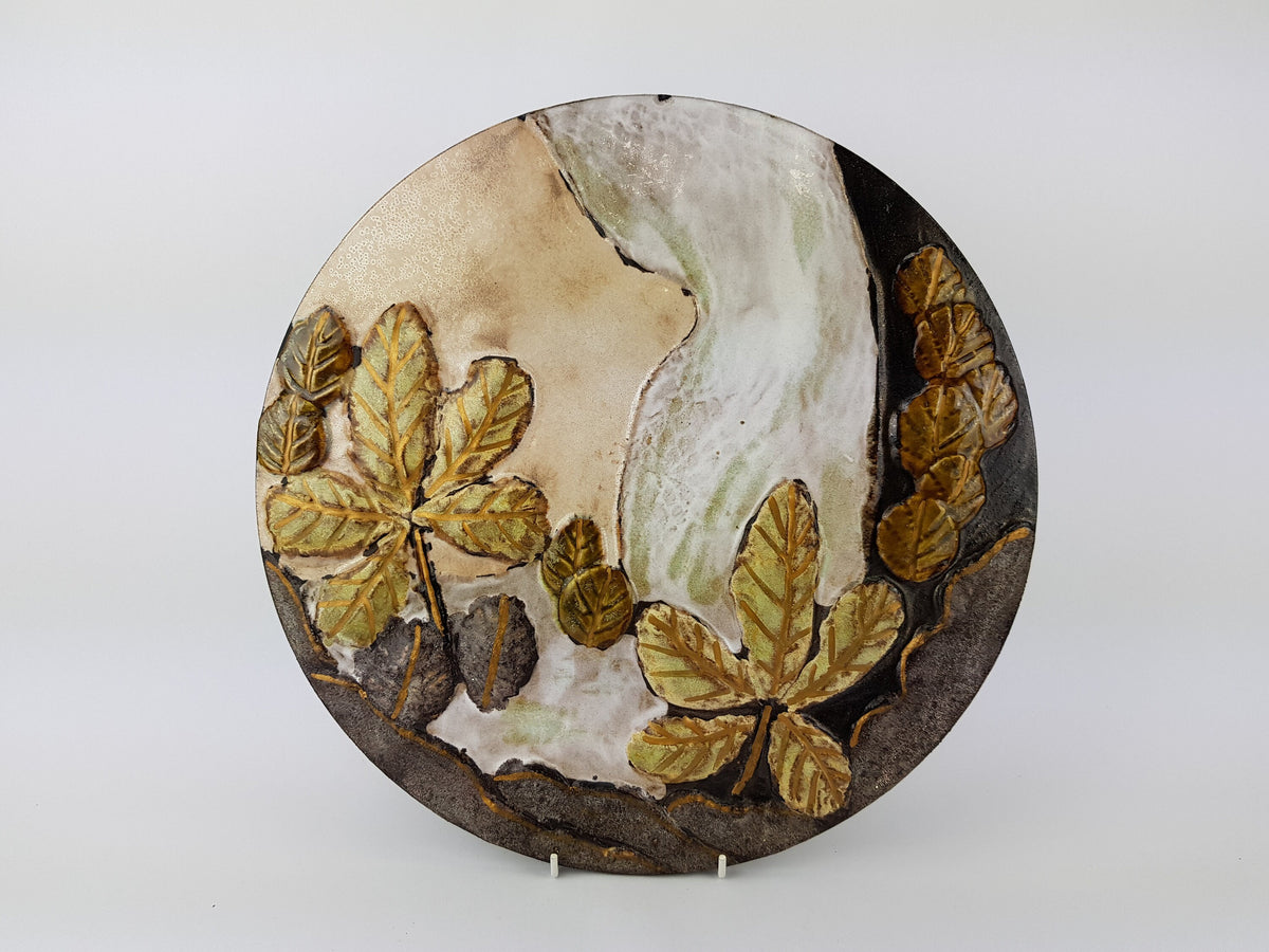 Vintage OTTO KERAMIK 3D Wall Plate with 3-D Floral Decor 1995 - 2000