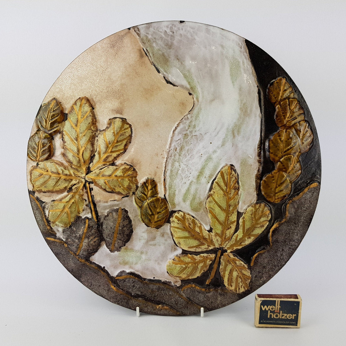 Vintage OTTO KERAMIK 3D Wall Plate with 3-D Floral Decor 1995 - 2000