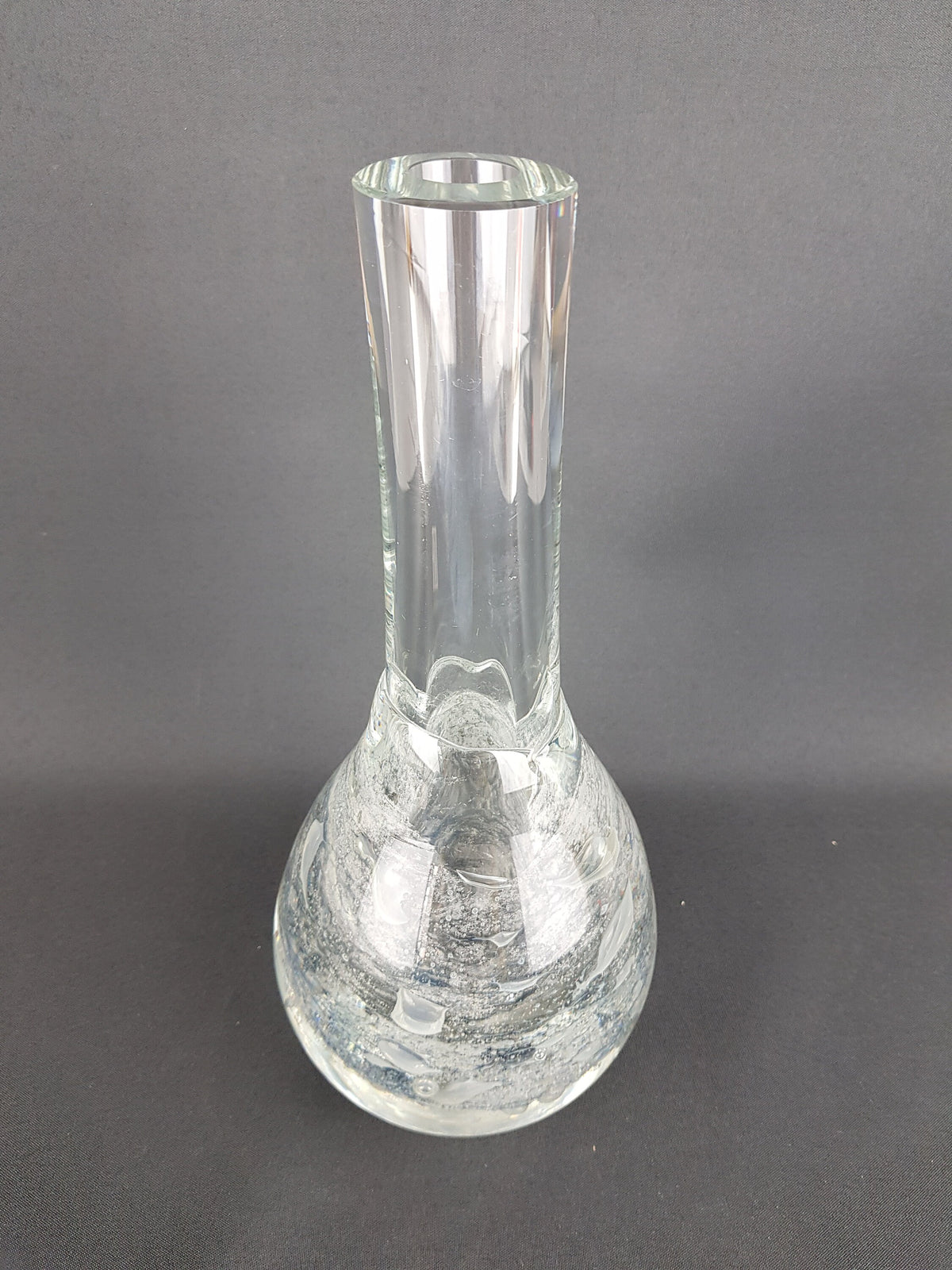Vintage 1960s PEILL UND PUTZLER Glass Vase Schleiergraphit, West Germany by Horst Tüselmann