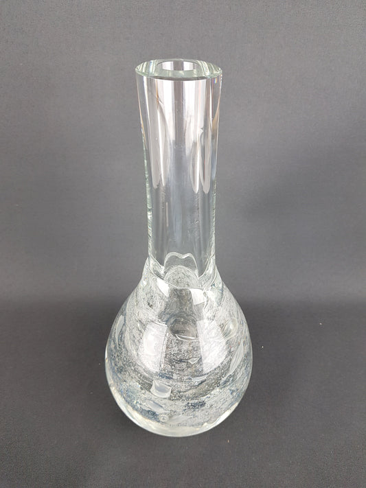 Vintage 1960s PEILL UND PUTZLER Glass Vase Schleiergraphit, West Germany by Horst Tüselmann