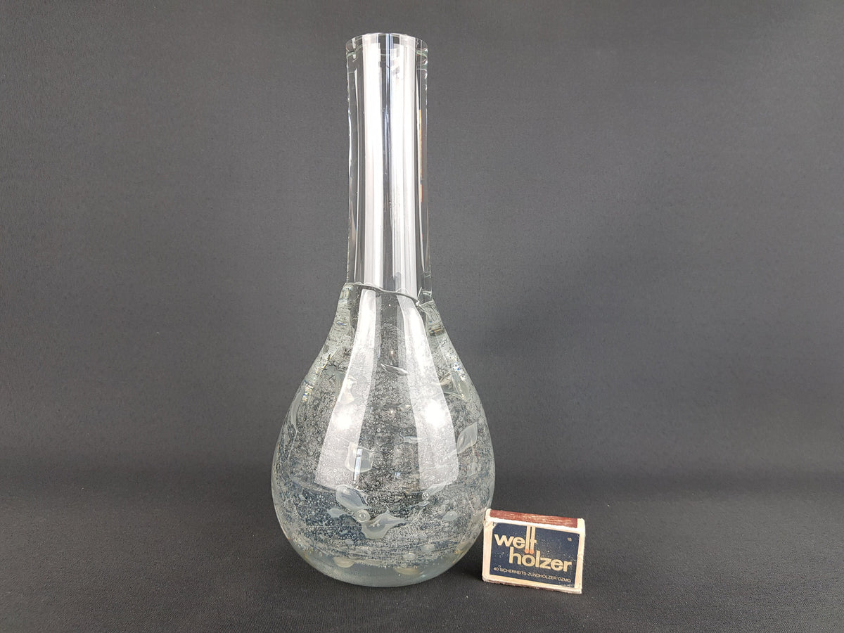 Vintage 1960s PEILL UND PUTZLER Glass Vase Schleiergraphit, West Germany by Horst Tüselmann