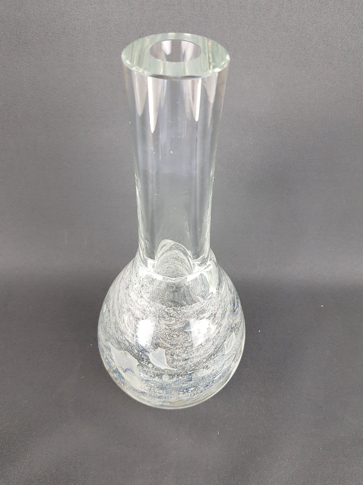 Vintage 1960s PEILL UND PUTZLER Glass Vase Schleiergraphit, West Germany by Horst Tüselmann