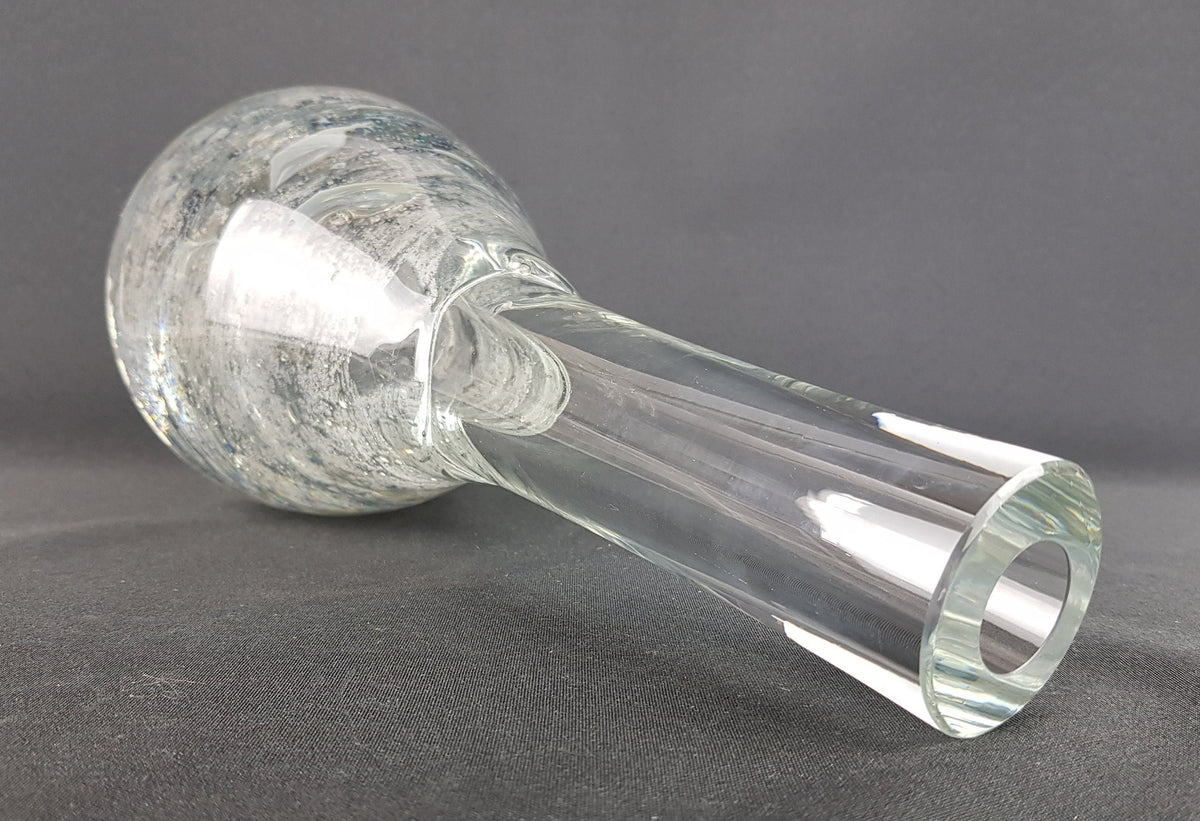 Vintage 1960s PEILL UND PUTZLER Glass Vase Schleiergraphit, West Germany by Horst Tüselmann