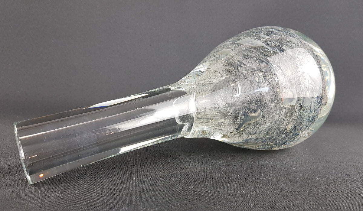 Vintage 1960s PEILL UND PUTZLER Glass Vase Schleiergraphit, West Germany by Horst Tüselmann