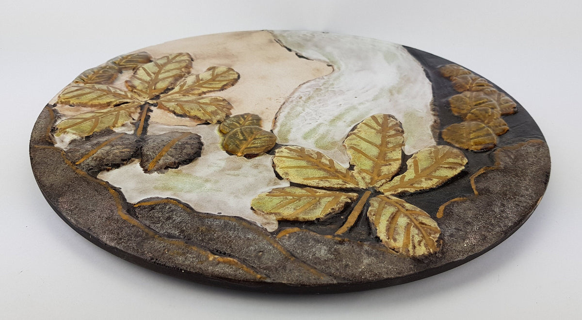 Vintage OTTO KERAMIK 3D Wall Plate with 3-D Floral Decor 1995 - 2000