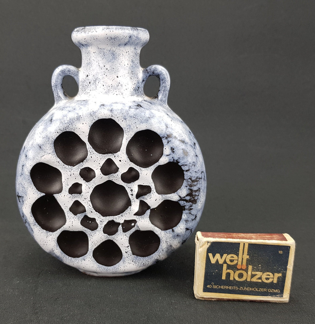 Vintage VEB STREHLA vase, East German Pottery 60-70s