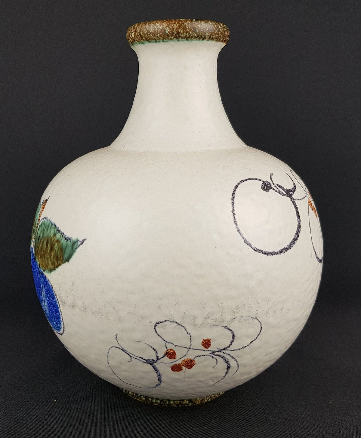Vintage RUSCHA KERAMIK Vase West German Pottery 1960s