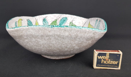 Vintage ITALIAN BOWL with Fruit Decor Italian Pottery