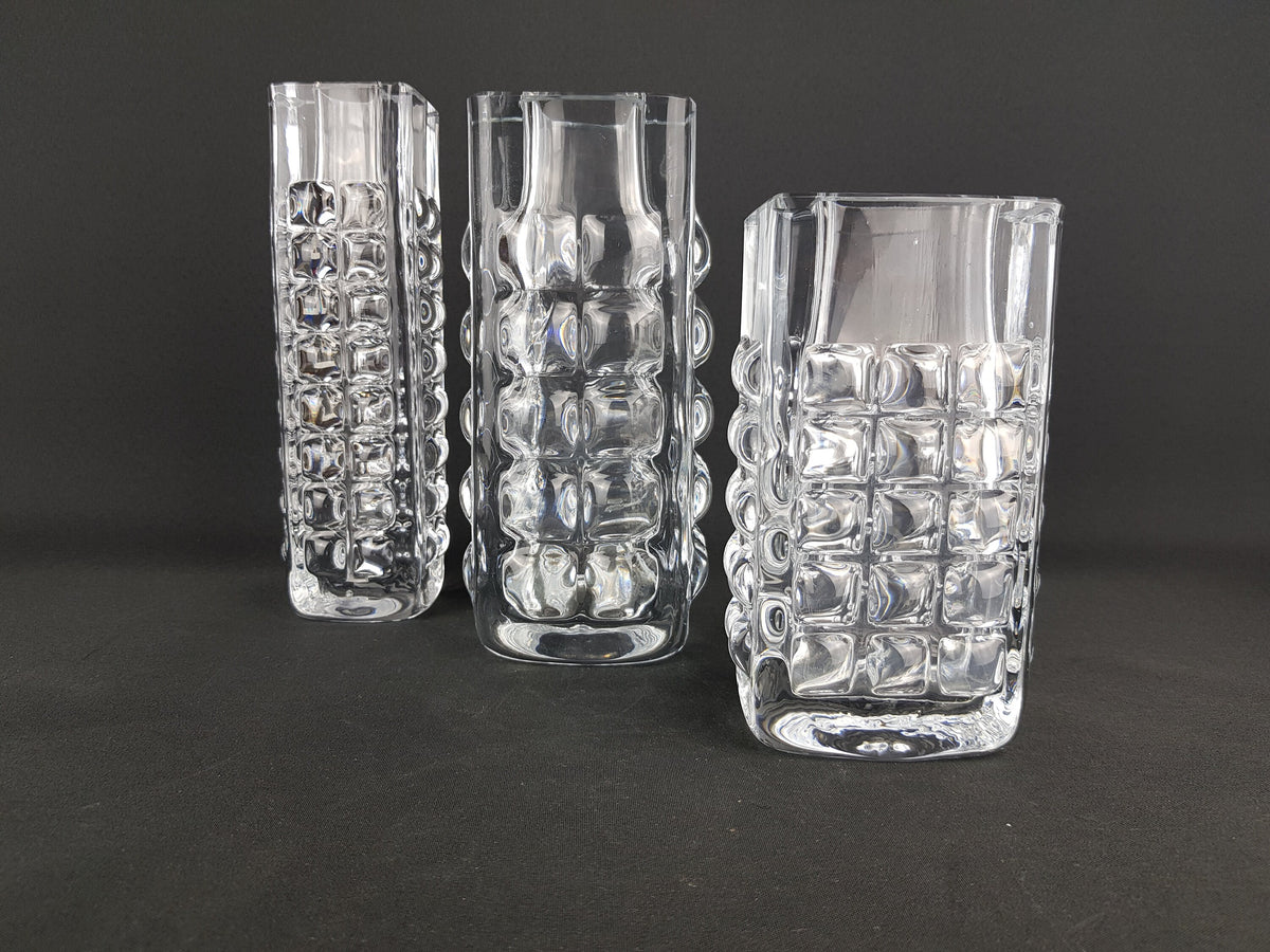 Vintage 1960-70s ICHENDORF GLASS Design Vase by Horst Tüselmann West Germany