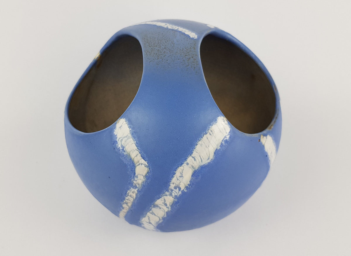 Vintage SCHLOSSBERG KERAMIK Fat Lava Planter with AZUR Decor 1970s West German Pottery