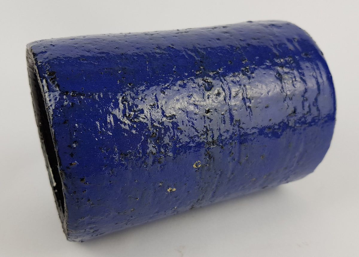 Vintage STUDIO ART POTTERY Blue Cylinder Design Vase