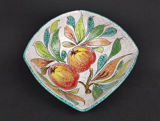 Vintage ITALIAN BOWL with Fruit Decor Italian Pottery