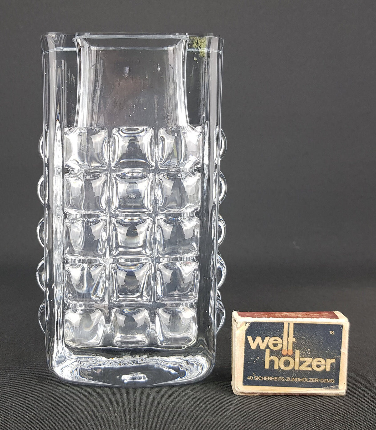 Vintage 1960-70s ICHENDORF GLASS Design Vase by Horst Tüselmann West Germany