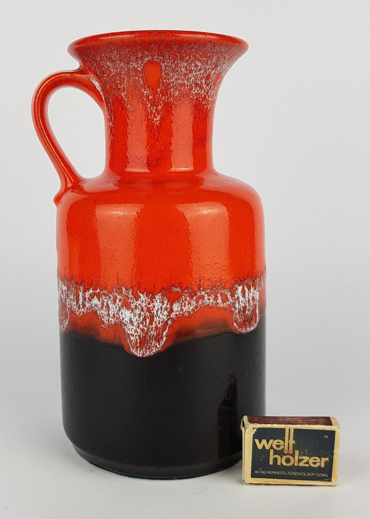 Vintage JASBA KERAMIK Fat Lava vase Trumpet West German Pottery