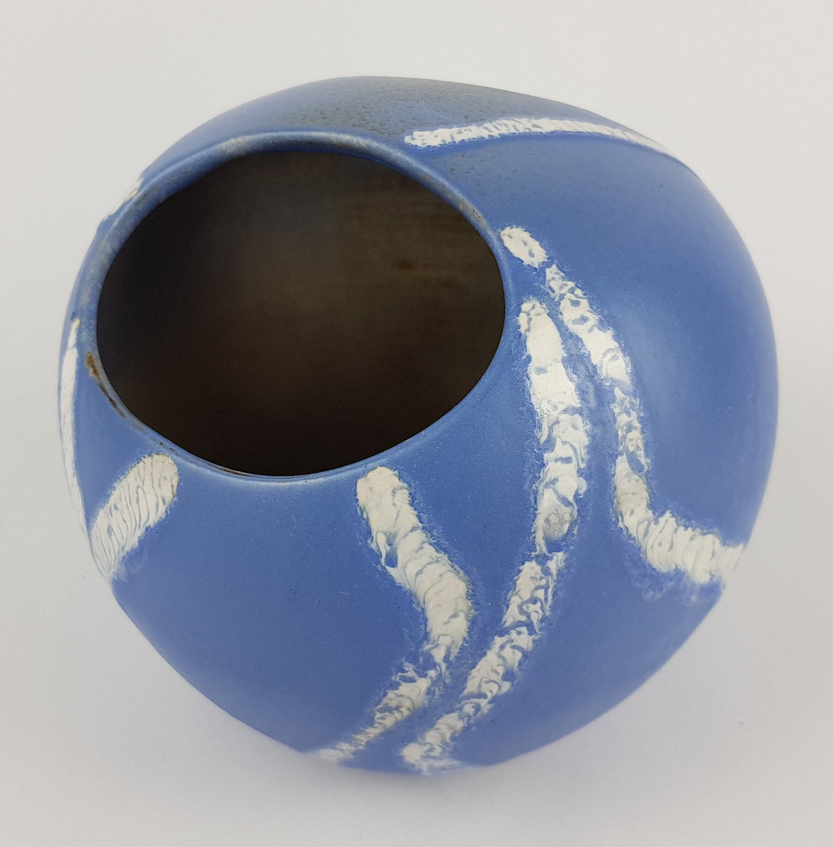 Vintage SCHLOSSBERG KERAMIK Fat Lava Planter with AZUR Decor 1970s West German Pottery