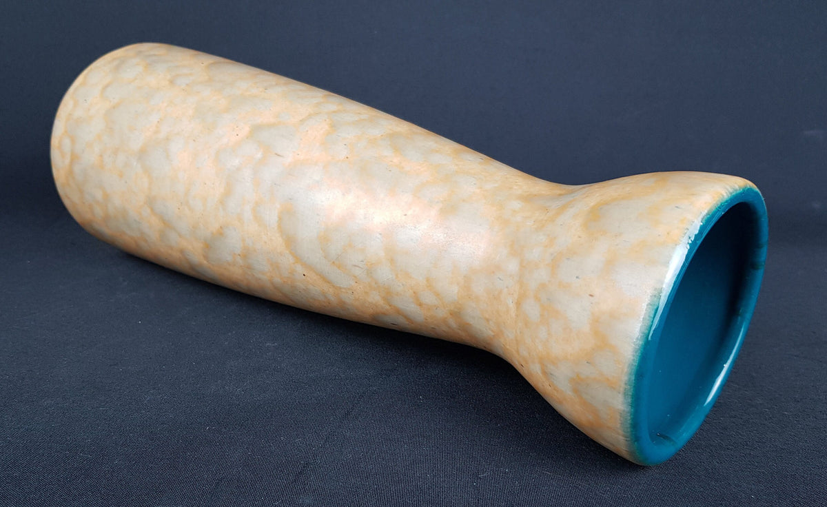 Vintage 1970s SCHEURICH KERAMIK Yellow Fat Lava Diabolo Vase 520-32 West German Pottery