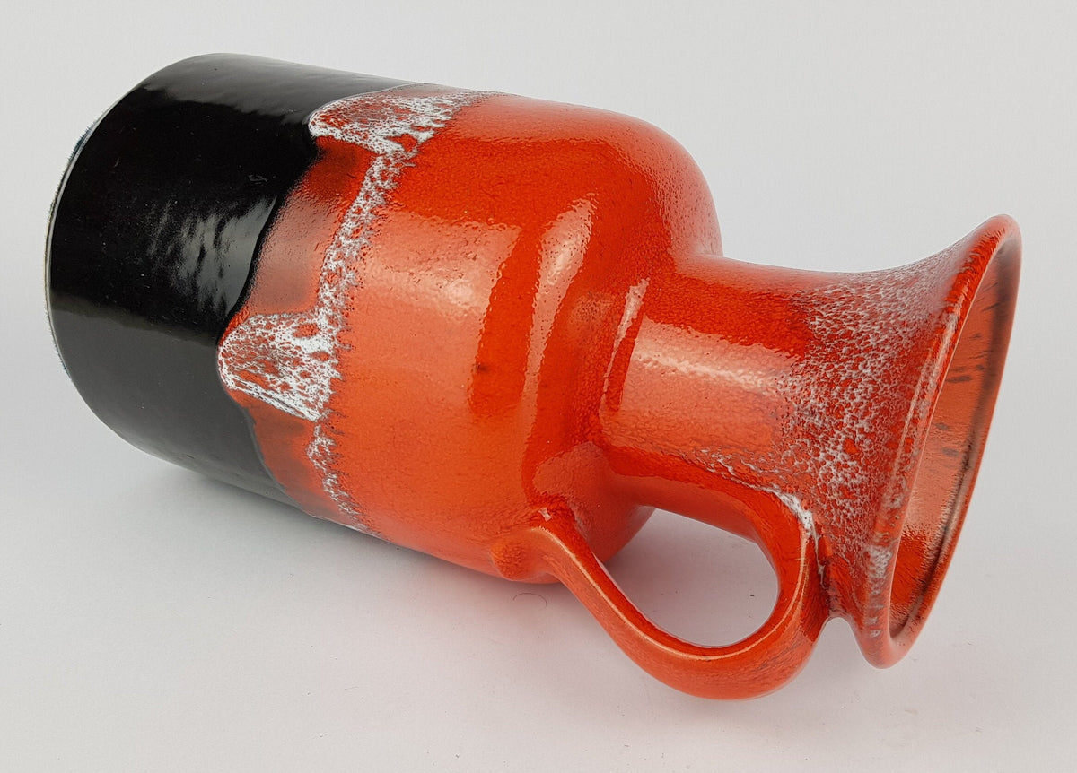 Vintage JASBA KERAMIK Fat Lava vase Trumpet West German Pottery